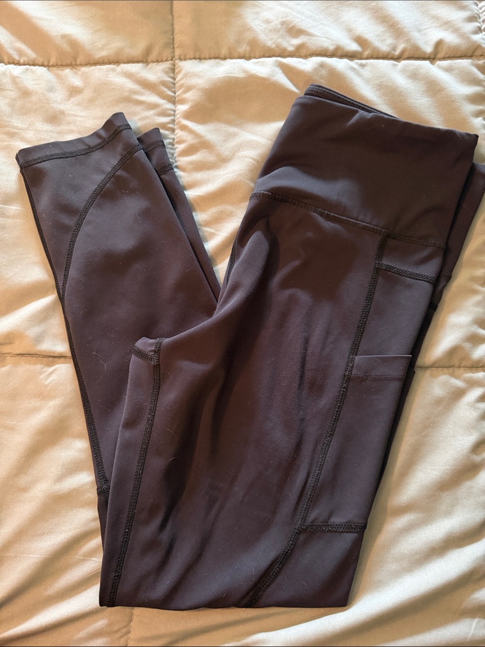 ZYIA Black Leggings with Side Pocket 8-10